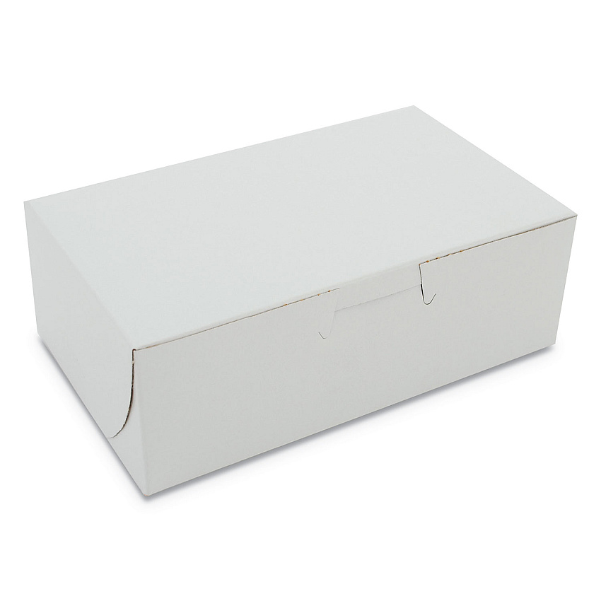 SCT White One-Piece Non-Window Bakery Boxes, 6.25 x 3.75 x 2.13, White, Paper, 250/Bundle (0911)