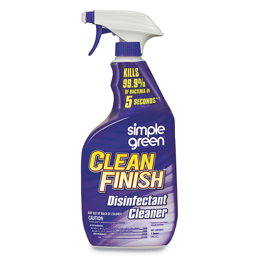 simple green Clean Finish Disinfectant Cleaner, Herbal, 32 oz Spray Bottle, 12/Carton (01032)