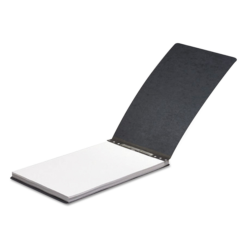 Acco PRESSTEX Report Cover with Tyvek Reinforced Hinge, Top Bound, Two-Piece Prong Fastener, 2" Capacity, 11 x 14, Black/Black (19021)