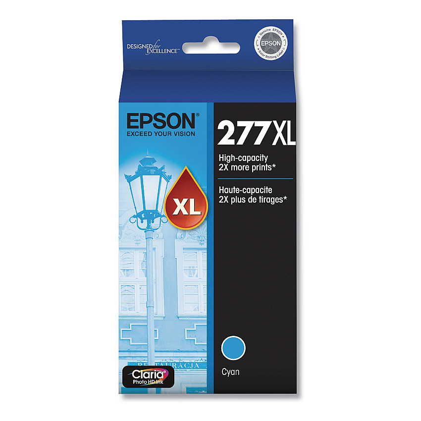 Epson T277XL220-S (277XL) Claria High-Yield Ink, 740 Page-Yield, Cyan