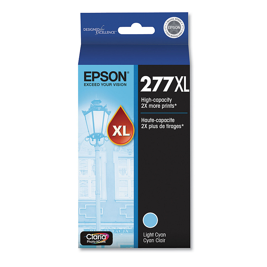 Epson T277XL520-S (277XL) Claria High-Yield Ink, 740 Page-Yield, Light Cyan