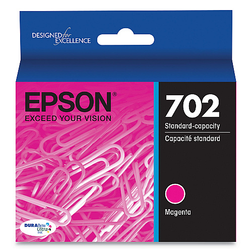 Epson T702320-S (702) DURABrite Ultra Ink, 300 Page-Yield, Magenta
