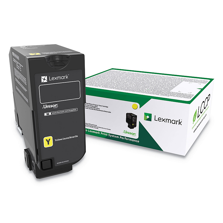 Lexmark 74C0HYG High-Yield Toner, 12,000 Page-Yield, Yellow
