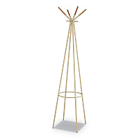 Safco Family Coat Rack, 4 Garments, 16.5w x 16.5d x 72.75h, Cream (4256CRM)
