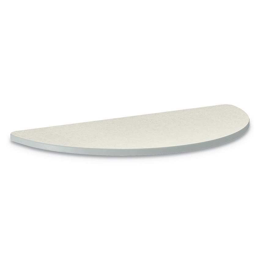HON Build Half Round Shape Table Top, 60w x 30d, Silver Mesh (SH3060ENB9K)