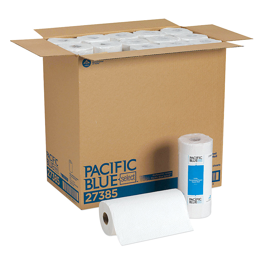 Pacific Blue&reg; Select Kitchen Paper Towels, 2-Ply, 11 x 8.8, 85 Sheets, 30 Rolls (27385)