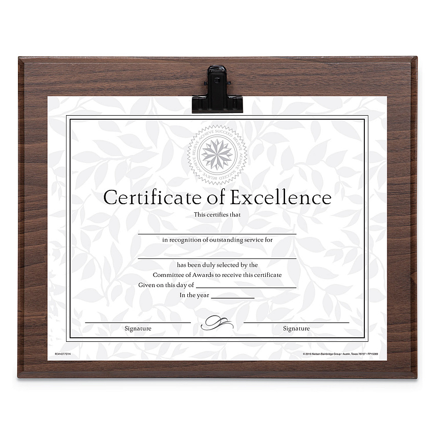 DAX Plaque With Metal Clip, Wood, 8.5 x 11 Insert, Walnut (N15618CWT)