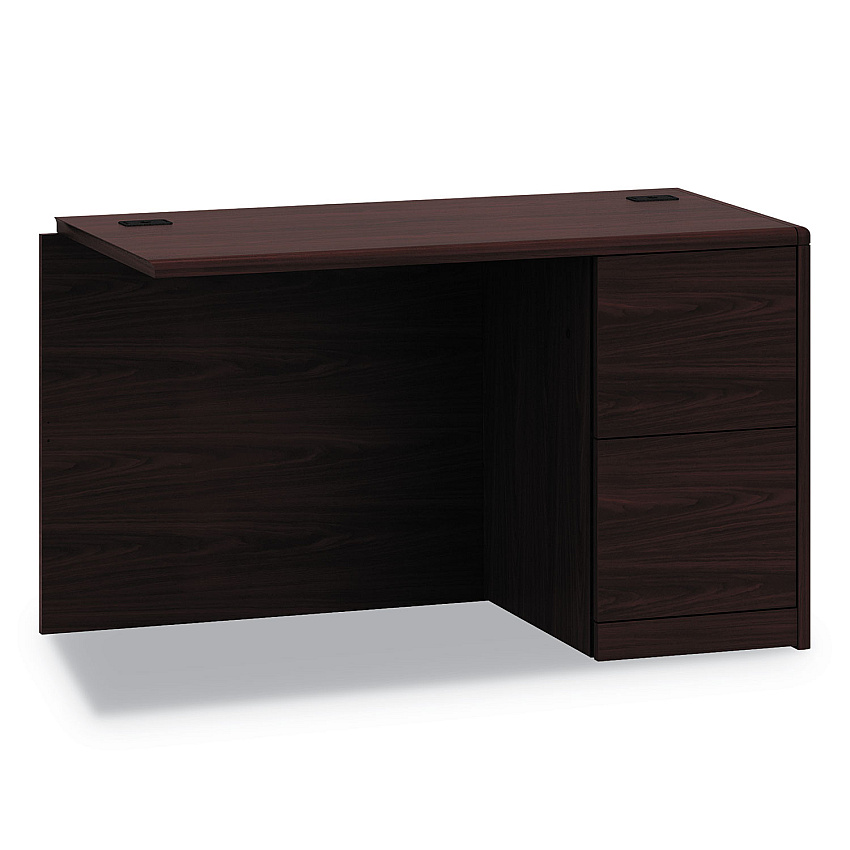 HON 10700 Series Full Right Pedestal Return, 48w x 24d x 29.5h, Mahogany (10711RNN)