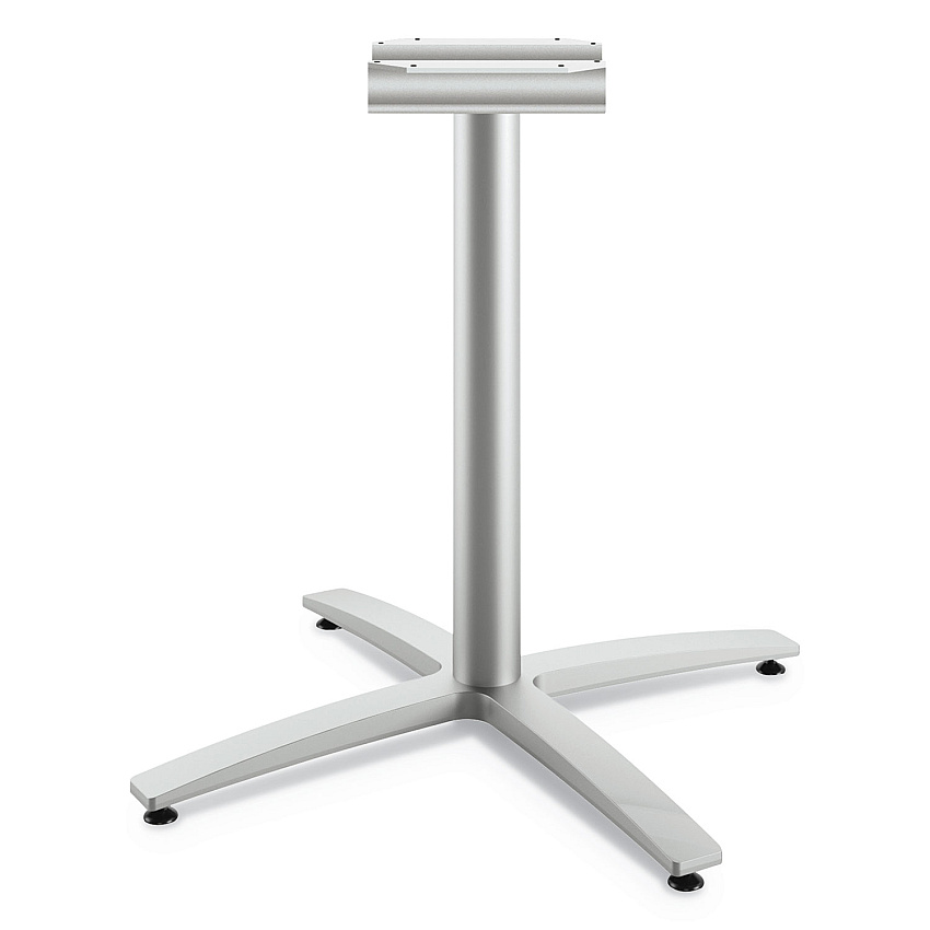 HON Between Seated-Height X-Base for 30" to 36" Table Tops, 26.18w x 29.57h, Silver (BTX30SPR8)