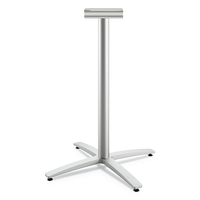 HON Between Standing-Height X-Base for 42" Table Tops, 32.68w x 41.12h, Silver (BTX42LPR8)
