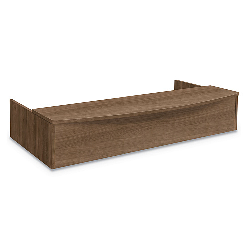 HON Foundation Reception Station with Bow Front, 72" x 36" x 14.25", Pinnacle (LMRECPPNC)