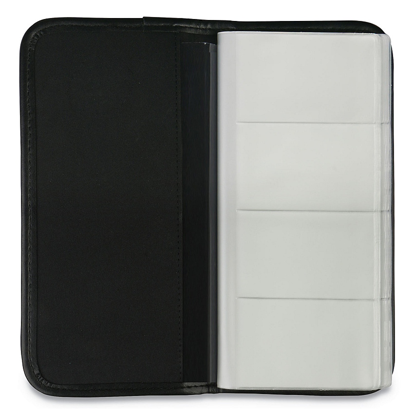Universal Business Card Holder, Holds 160 3.5 x 2 Cards, 4.75 x 10.13, Vinyl, Black (UNV26850)
