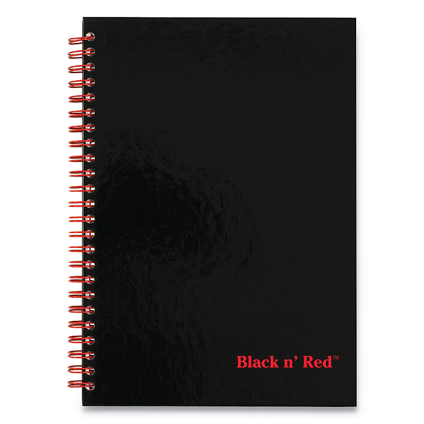 Black n' Red Hardcover Twinwire Notebooks, SCRIBZEE Compatible, 1-Subject, Wide/Legal Rule, Black Cover, (70) 9.88 x 6.88 Sheets (400110532)