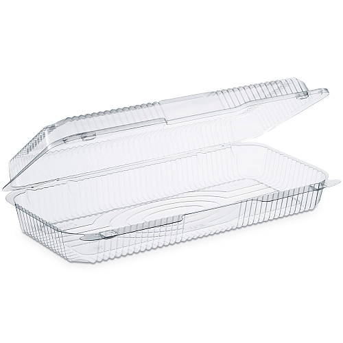Dart StayLock Clear Hinged Lid Containers, 50.2 oz, 6.8 x 13.4 x 2.6, Plastic, 200/Carton (C90UT1)