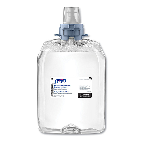 PURELL Education HEALTHY SOAP Fragrance Free Foam Refill, Unscented, 2,000 mL, 2/Carton (521202)