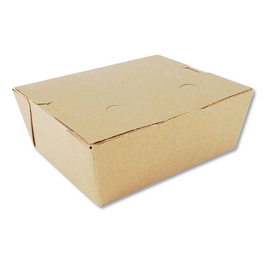 SCT ChampPak Carryout Boxes, #8, 6 x 4.75 x 2.5, Kraft, Paper, 300/Carton (0738)