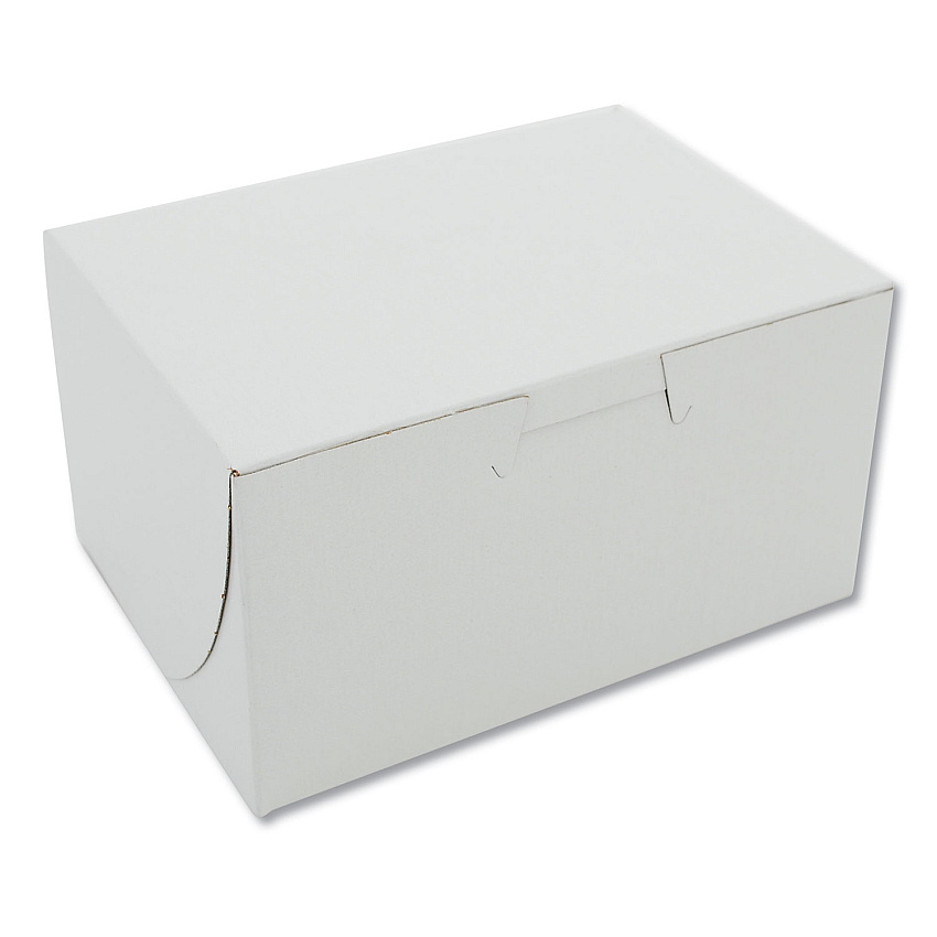 SCT White One-Piece Non-Window Bakery Boxes, 4 x 2 x 5.5, White, Paper, 250/Carton (0900)