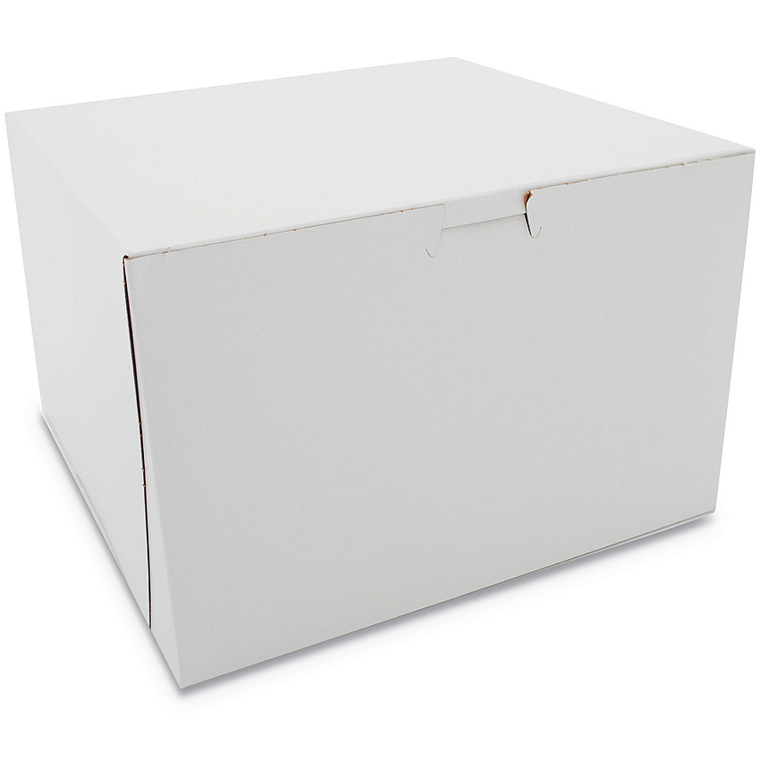SCT White One-Piece Non-Window Bakery Boxes, 9 x 9 x 6, White, Paper, 100/Carton (0966)