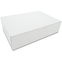 SCT White One-Piece Non-Window Bakery Boxes, 12 x 9 x 3, White, Paper, 200/Carton (0983)