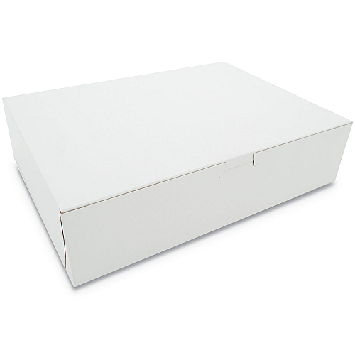 SCT White One-Piece Non-Window Bakery Boxes, 12 x 9 x 3, White, Paper, 200/Carton (0983)