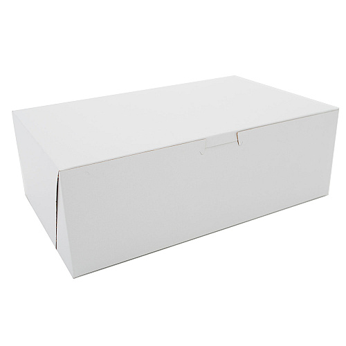 SCT White One-Piece Non-Window Bakery Boxes, 10.75 x 6.75 x 3.63, White, Paper, 250/Carton (1015)