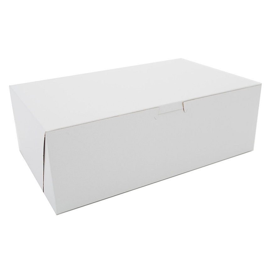 SCT White One-Piece Non-Window Bakery Boxes, 10.75 x 6.75 x 3.63, White, Paper, 250/Carton (1015)