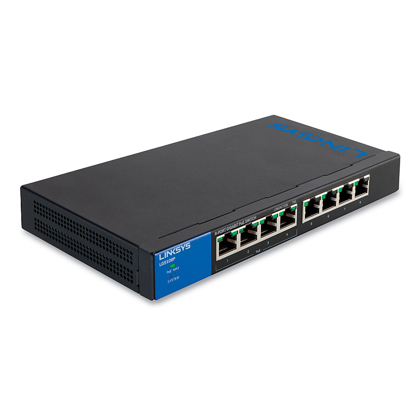 Linksys Business Desktop Gigabit Ethernet Switch, 8 Ports (LGS108)