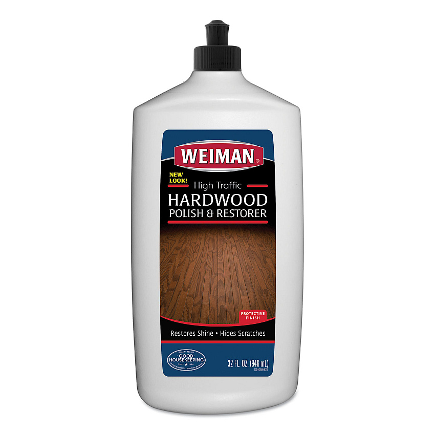 WEIMAN High Traffic Hardwood Polish and Restorer, 32 oz Squeeze Bottle, 6/Carton (523)