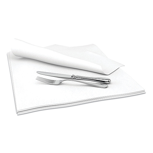 Cascades Select Dinner Napkins, 1-Ply, 15 x 15, White, 1000/Carton (N692)