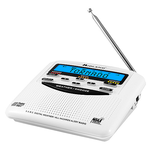 Midland WR120 Emergency Weather Alert Radio, White