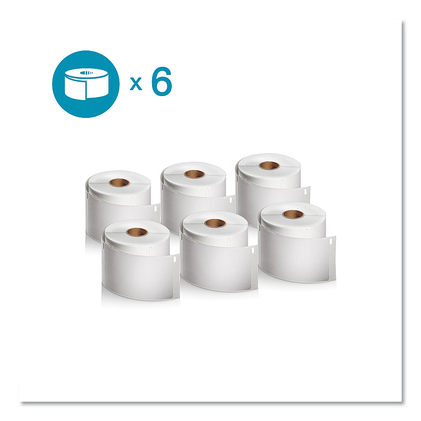 DYMO LW Shipping Labels, 2.31" x 4", White, 300 Labels/Roll, 6 Rolls/Pack 2 1/4" Height x 4" Width - Rectangle - Direct Thermal - White - 300 / Roll - 6 / Pack (2050765)