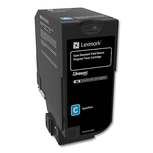 Lexmark 74C1SC0 Return Program Unison Toner, 7,000 Page-Yield, Cyan