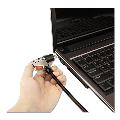Innovera Combination Laptop Lock, 6 ft Steel Cable (IVR64673)