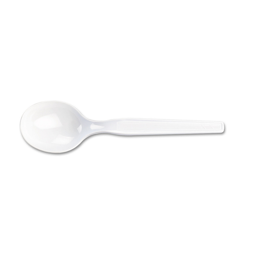 Dixie Plastic Cutlery, Heavy Mediumweight Soup Spoon, 1,000/Carton (SM207CT)