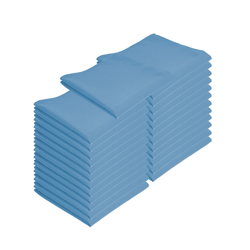 Mariposa Poly Spun Napkin 20x20 Light Blue - Case Of 300 (NAP-LTBLUE-SPUN-CS)