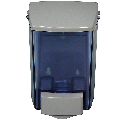 Encore Clearvu Foaming Soap Dispenser, 30 Oz., Water-resistant Curved Top Design, Durable Abs And San Plastic, Easy-clean Removable See-thru Tank, Gray, Case Of 13, Case Of 12 (9336)