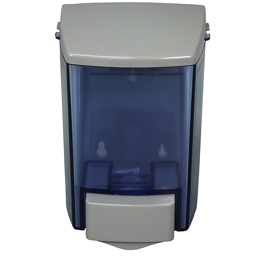 Encore Clearvu Foaming Soap Dispenser, 30 Oz., Water-resistant Curved Top Design, Durable Abs And San Plastic, Easy-clean Removable See-thru Tank, Gray, Case Of 13, Case Of 12 (9336)