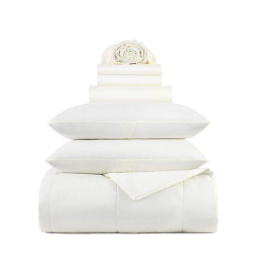 Family Essentials Bed In Bag 7pc Set - King - White - Case Of 6 Sets (BIAB-KG-WH)