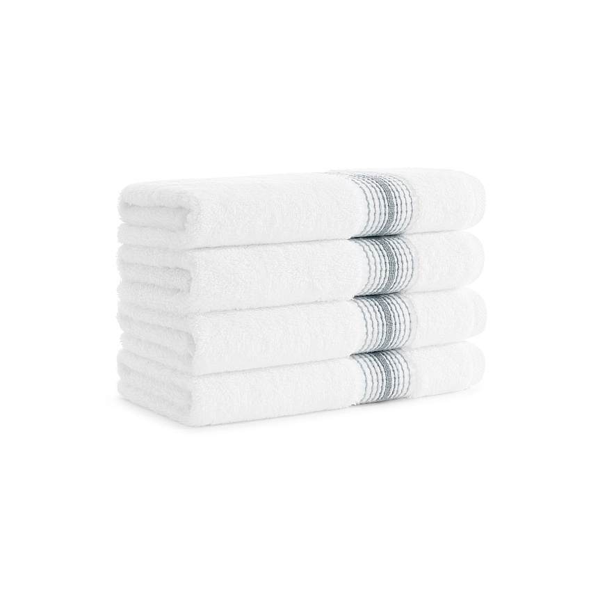 Aston & Arden Turkish Striped Hand Towel 18x32 Slate - Pack Of 4 (HT-STT-1832-5.4-SLT)