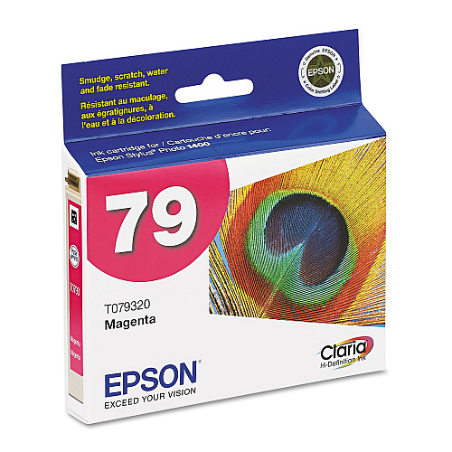 Epson T079320 (79) Claria High-Yield Ink, 810 Page-Yield, Magenta