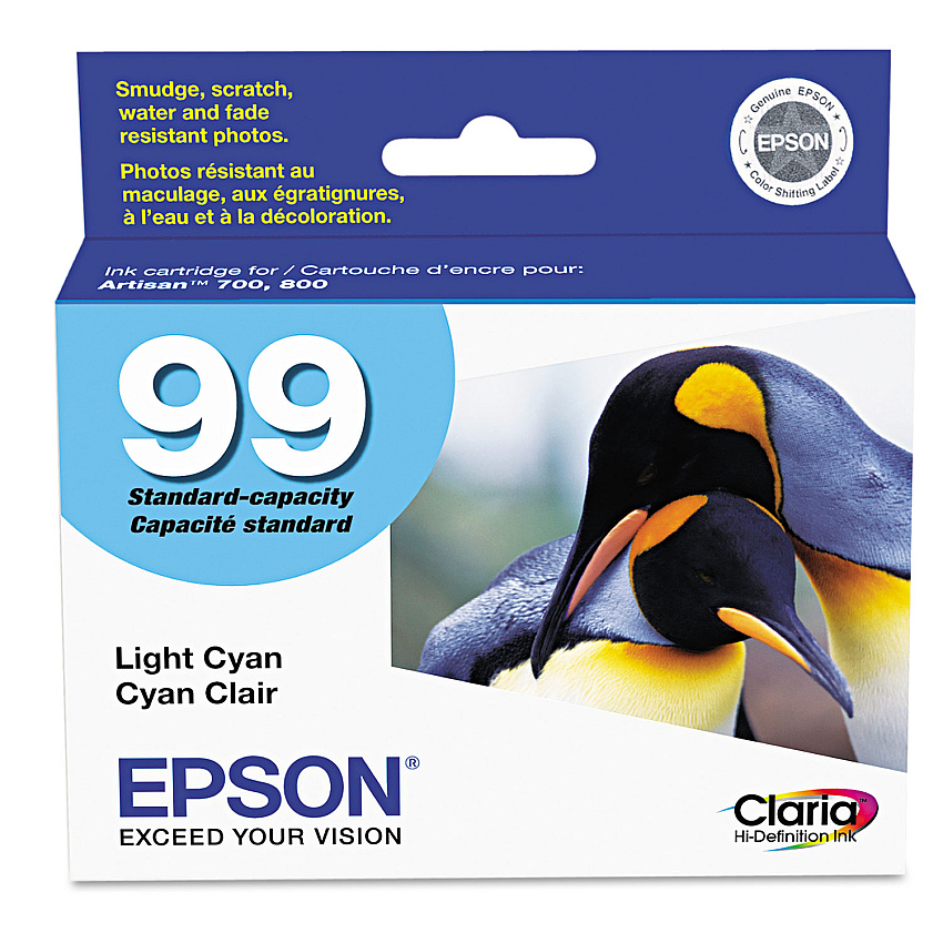 Epson T099520-S (99) Claria Ink, 450 Page-Yield, Light Cyan