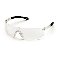 Provoq Safety Glasses With Rubber Temples, Clear Lens, Clear Frame - 1 Each (S7210S)