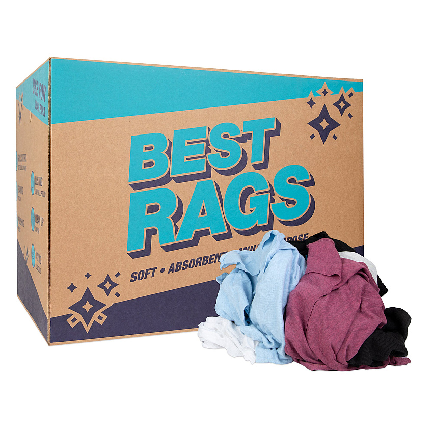 R-c45 T-shirt Reclaimed Rags Colored - 50lb Box (R-C45-50)