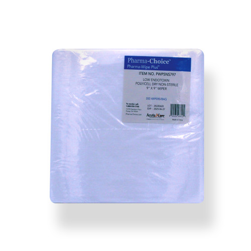 Pharma-wipe Plus Poly Cell Low Endotoxin Dry Wipe 9x9 - Case Of 3600 (PWP5NS797)