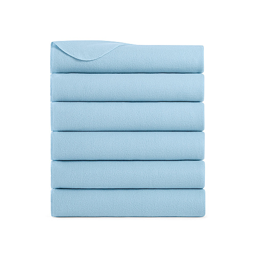 Cozy Soft Polar Fleece Throw Blanket 50x60 Light Blue - Pack Of 6 (P-FCPL-6PK-LB)