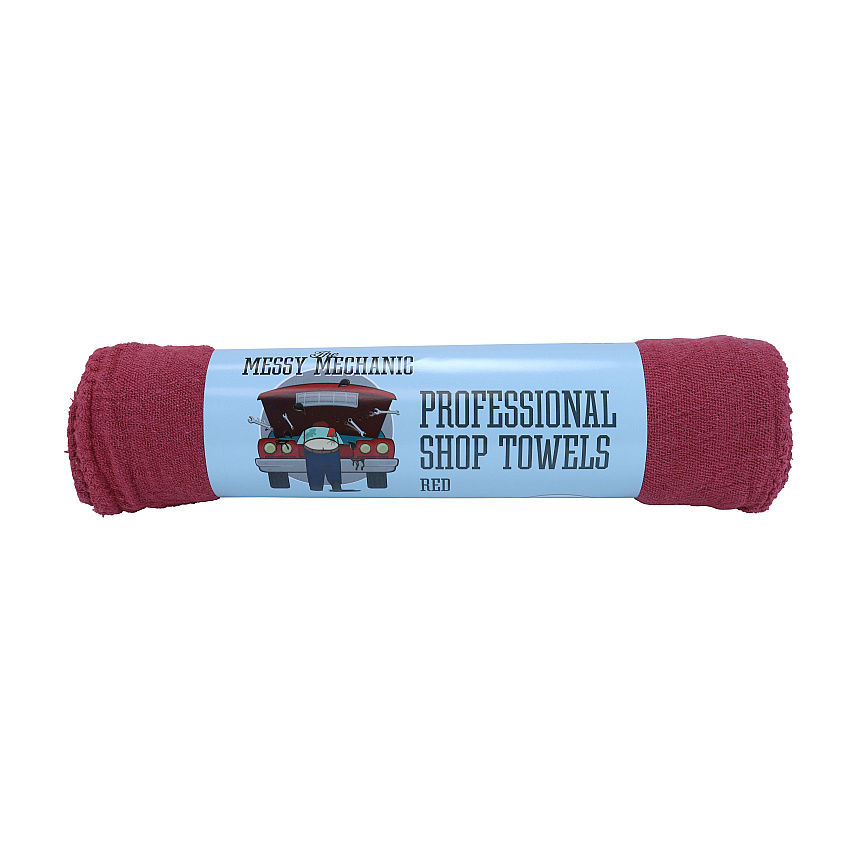 Messy Mechanic Shop Towels 10 Pack 12x14 Red, Bag Of 10 (AT-STB10-BAND)