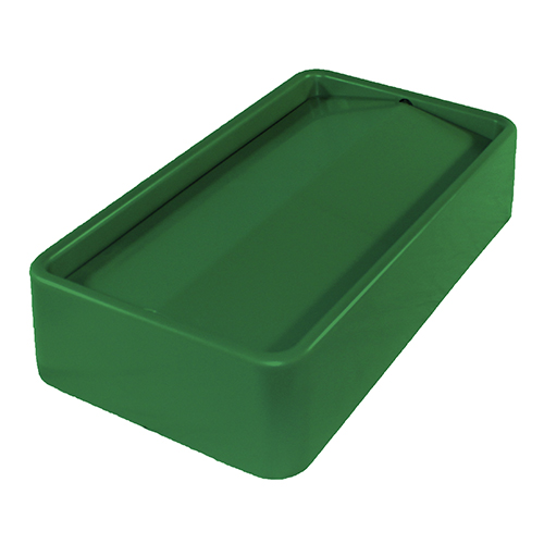 Lid Thin Bin 23 Gallon Plastic Green, Case Of 4 (7024-14)