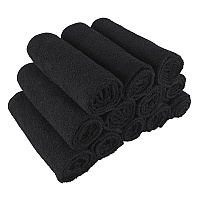 Cotton Salon Towel 16x28 Black - Case Of 144 (BB-1628-3BLK-CS)