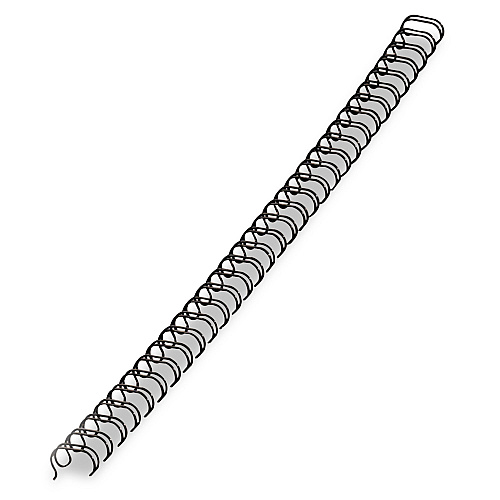 Fellowes Wire Bindings, 1/2" Diameter, 100 Sheet Capacity, Black, 25/Pack (5255401)