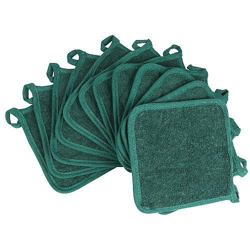 Cooks Linen Pot Holder 7x7 Green - Case Of 144 (POT-GREEN-CS)